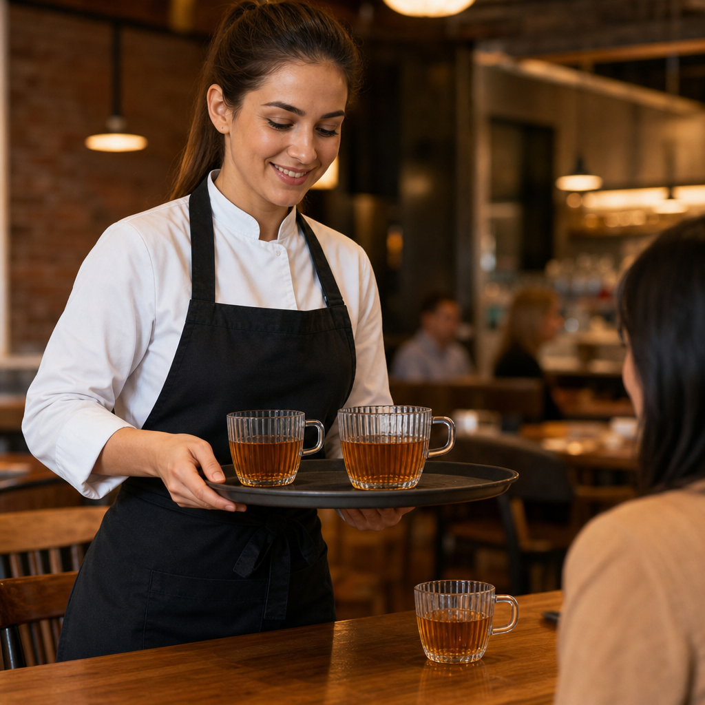 Tempered Tea Cups 250ml Glass for Cafés & Restaurants (Pack of 12)