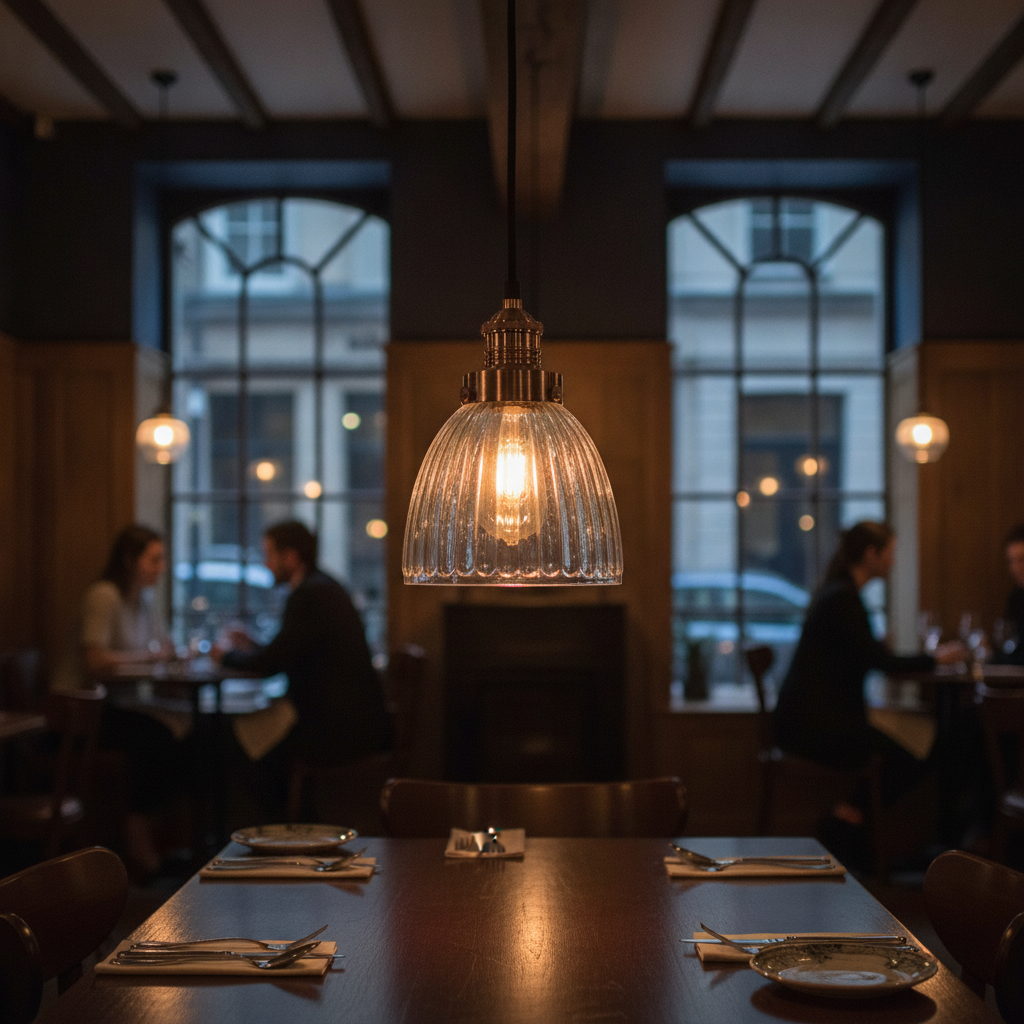 Glass Cone Pendant Light 180mm for Vintage-Style Spaces