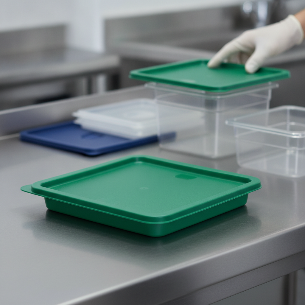 Polyethylene Square Food Storage Container Lid for Food Prep