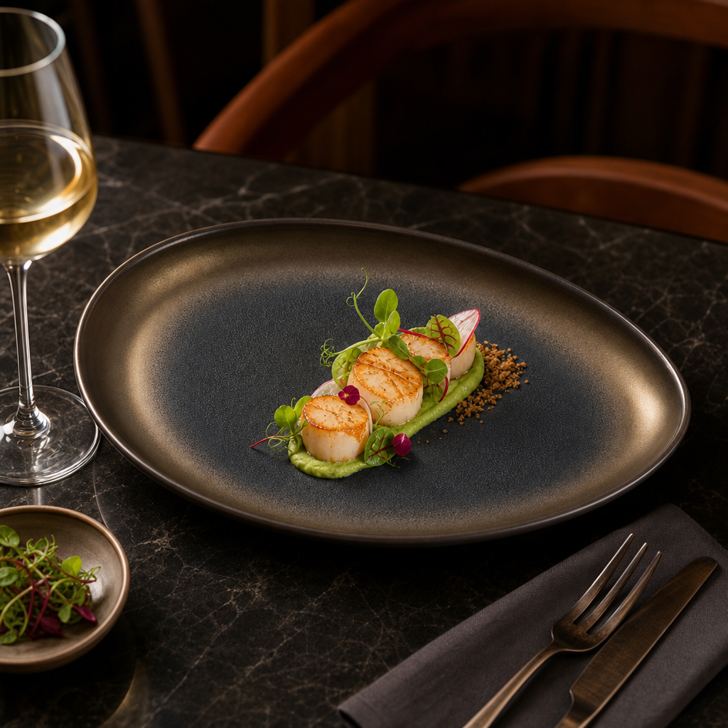 Teardrop Plate 310x210mm Stoneware for Elegant Dining (Pack of 4)