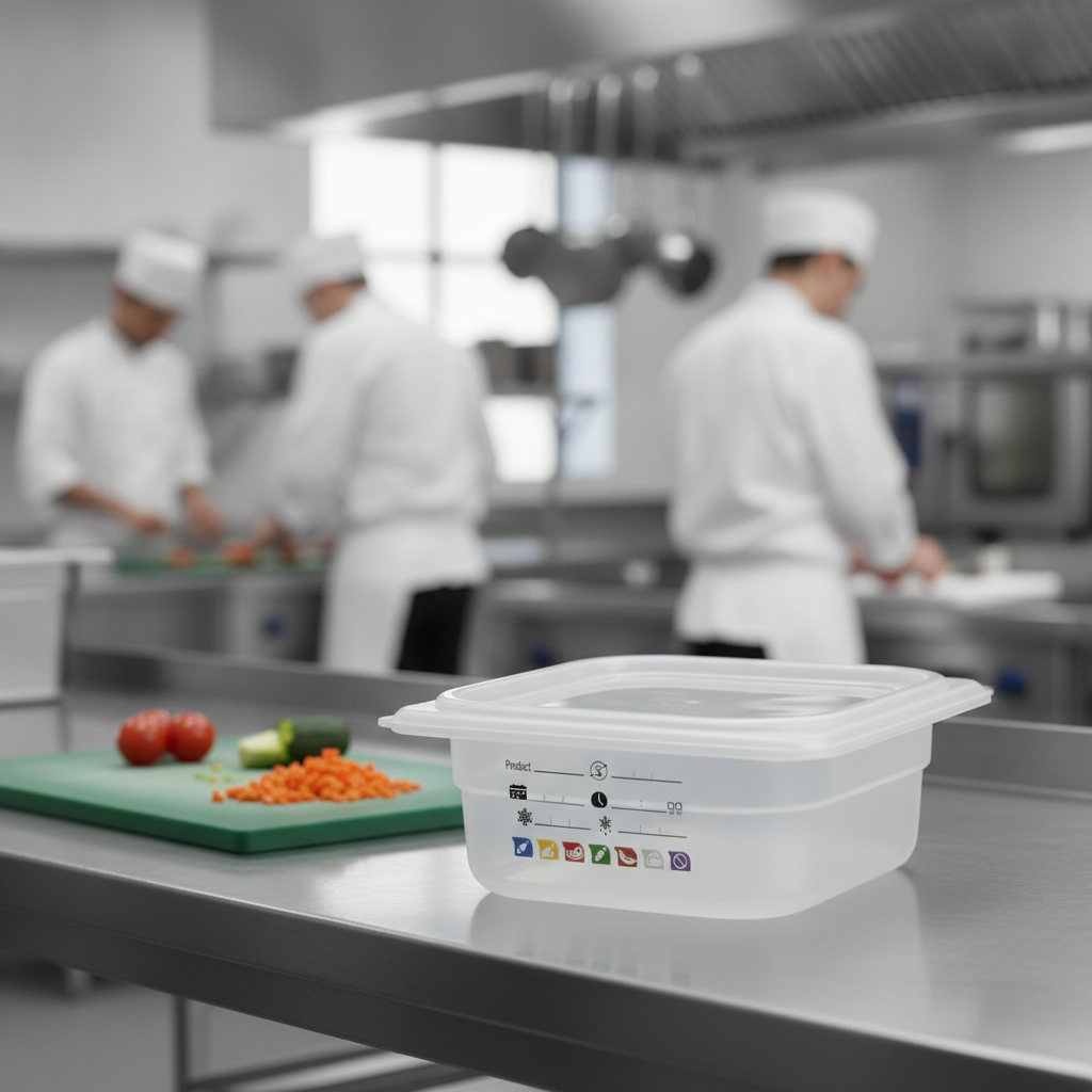 Polypropylene Food Storage Container 1/6 GN 65mm for Professional Kitchens