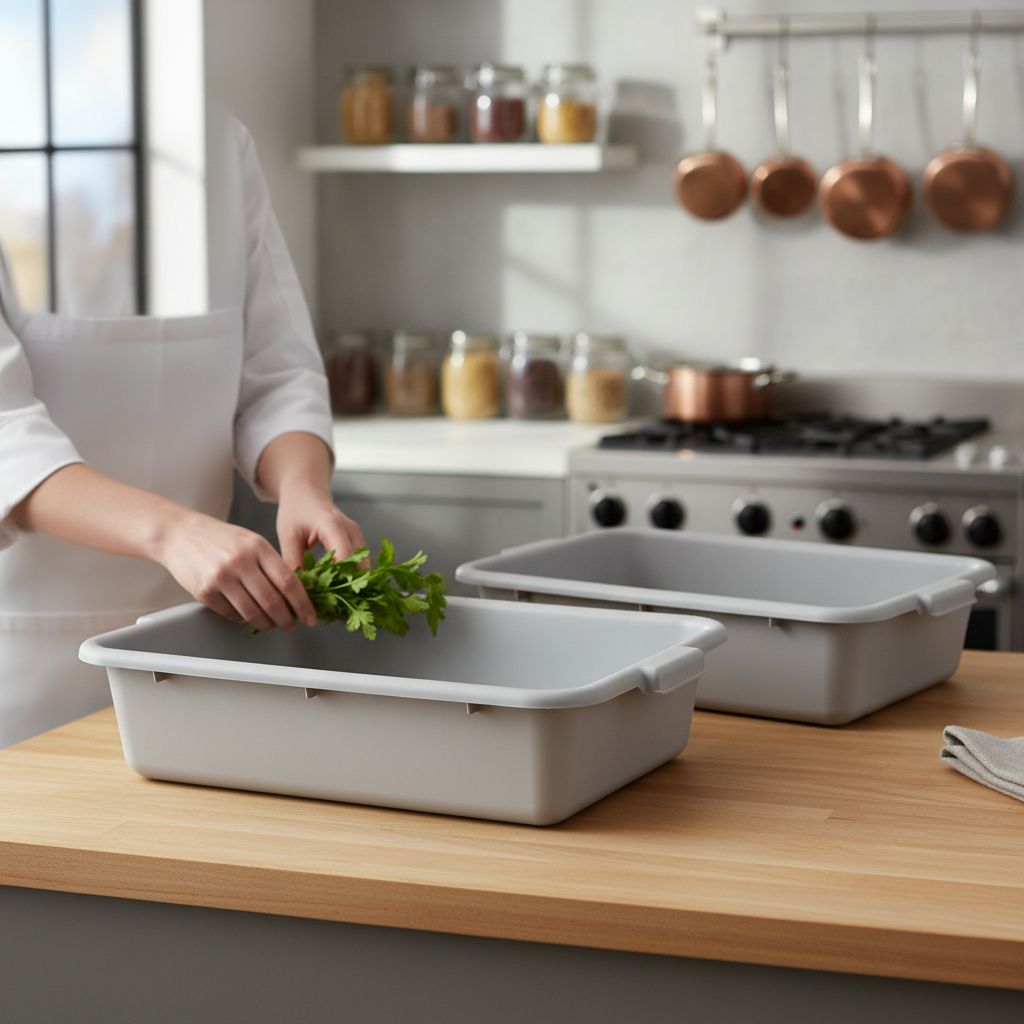 High Density Polyethylene Tote Box 18L for Organised Kitchens