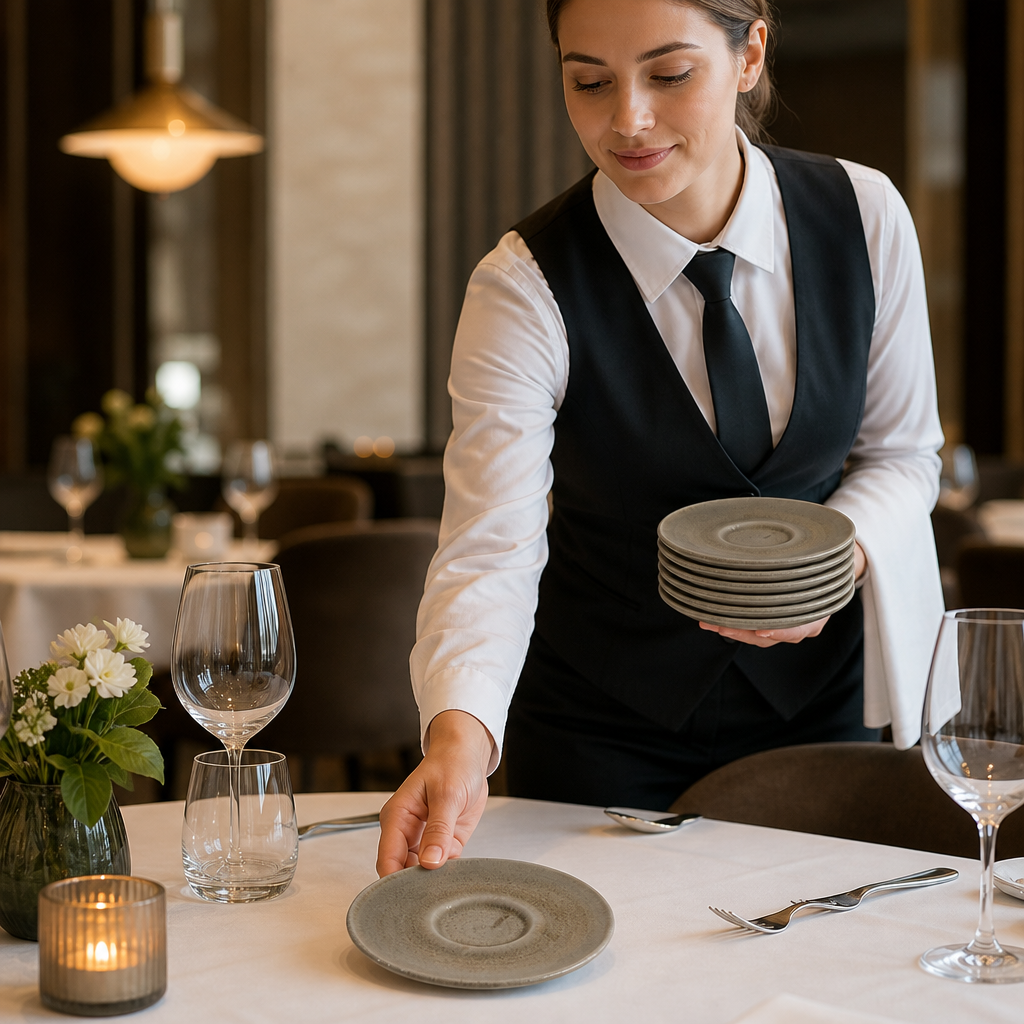 Saucers inch 6 1/4 Vitrified Porcelain for Table Settings (Pack of 12)
