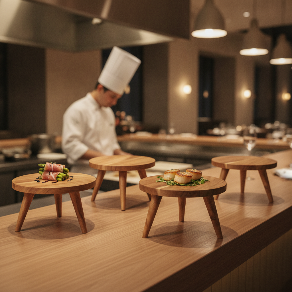 Wooden Display Stands 240x145mm for Catering & Hospitality (Pack of 4)