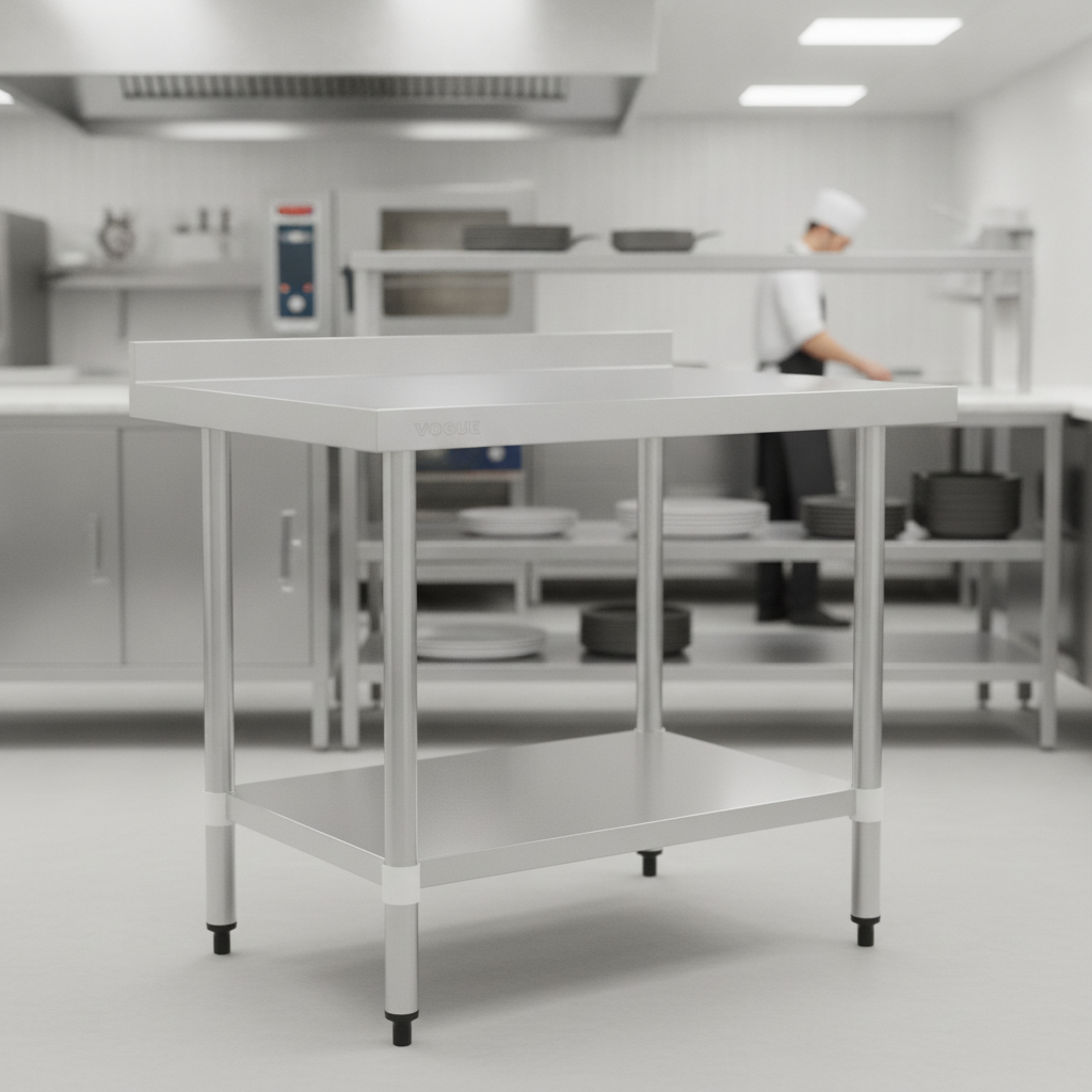 430 Stainless Steel Prep Table 600mm for Kitchen Use