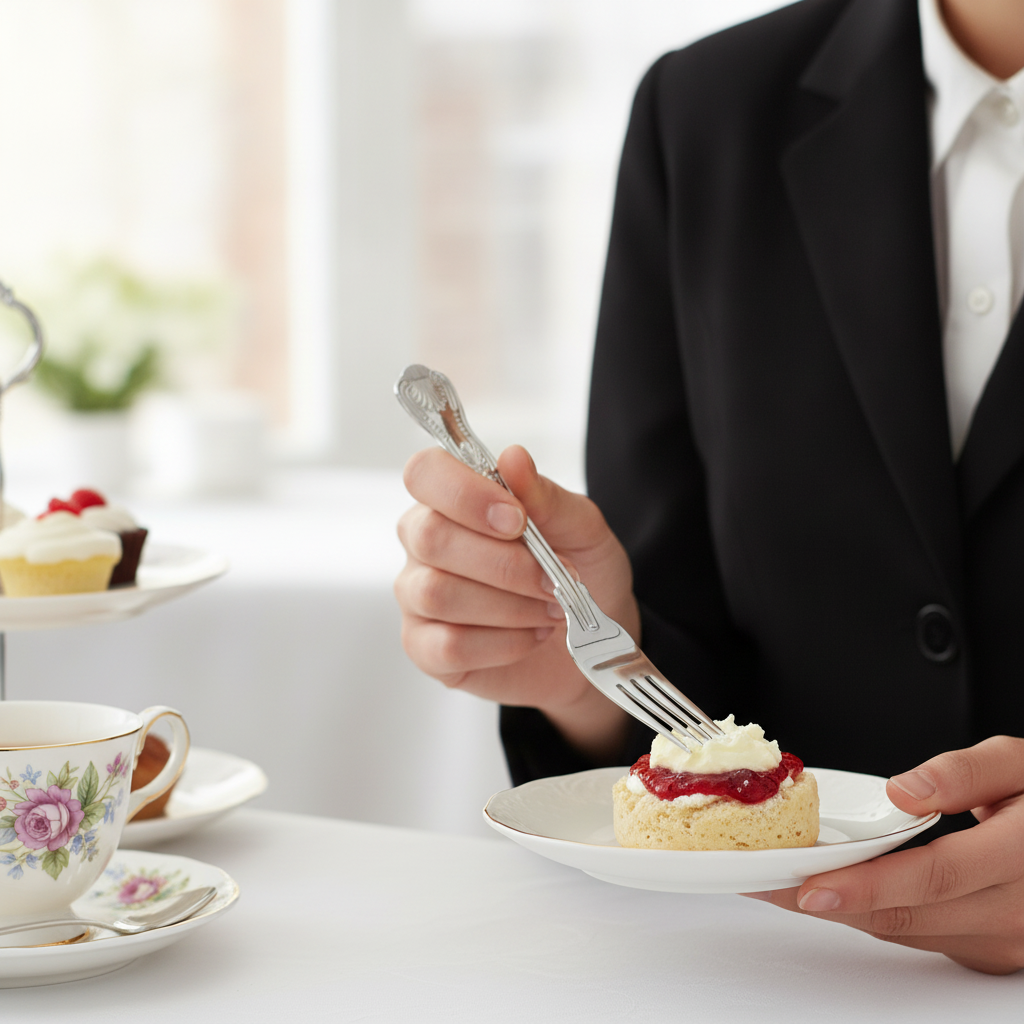 18/0 Stainless Steel Dessert Fork 184mm for Afternoon Tea (Pack of 12)