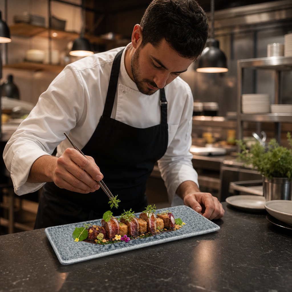 Oblong Plates x 300 90mm Vitrified Ceramic for Catering (Pack of 6)