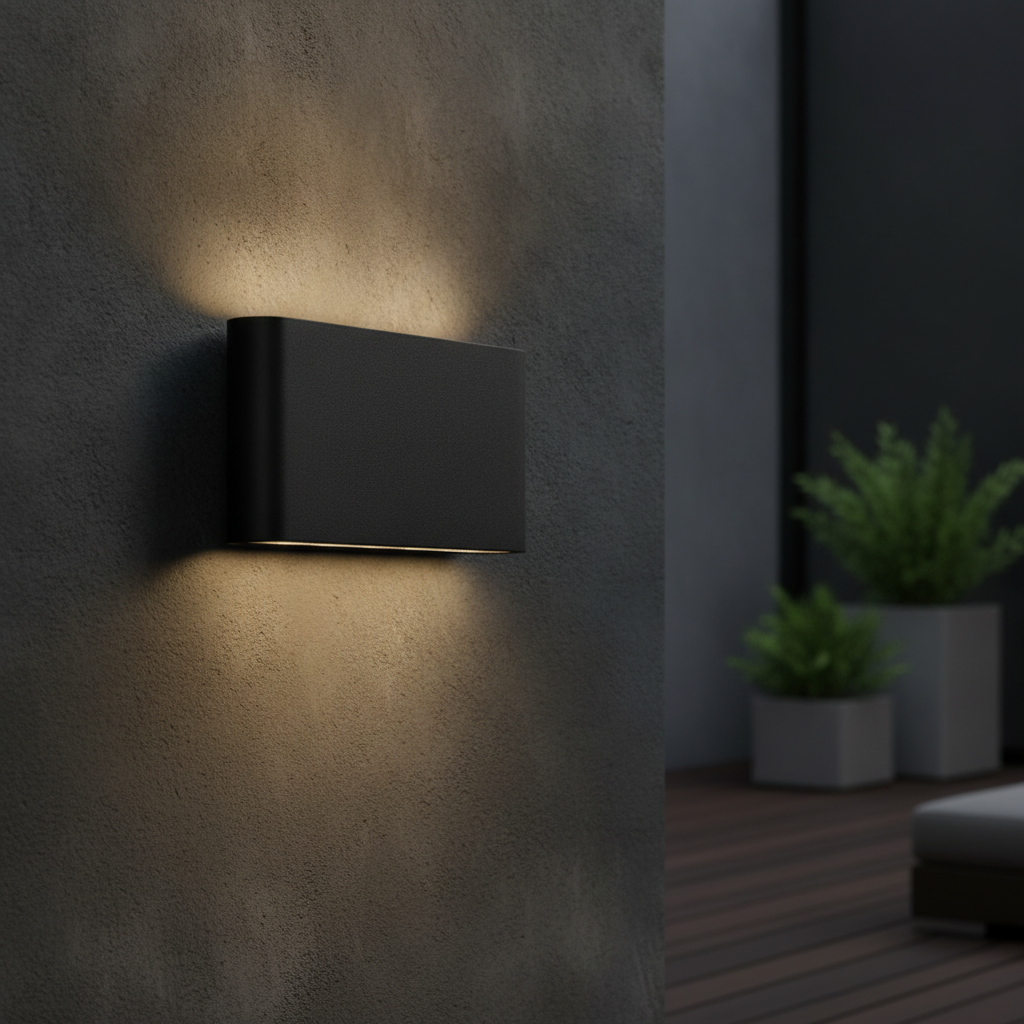 Aluminium Wall Light Black for Outdoor Spaces