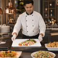 Buffet Trays GN 1/1 White Melamine for Catering Events (Pack of 2)
