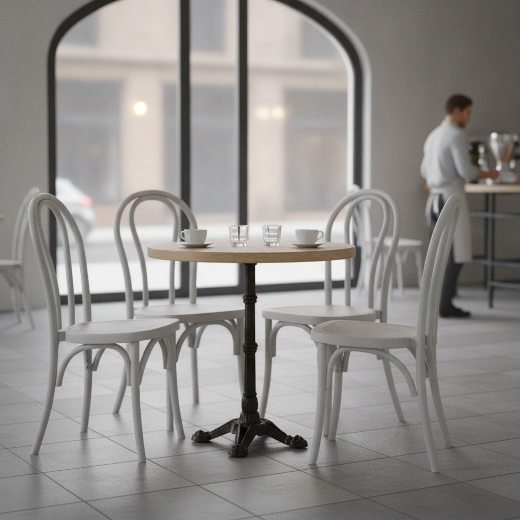 Polypropylene Bentwood Style Chairs for Cafés & Bistros (Pack of 4)