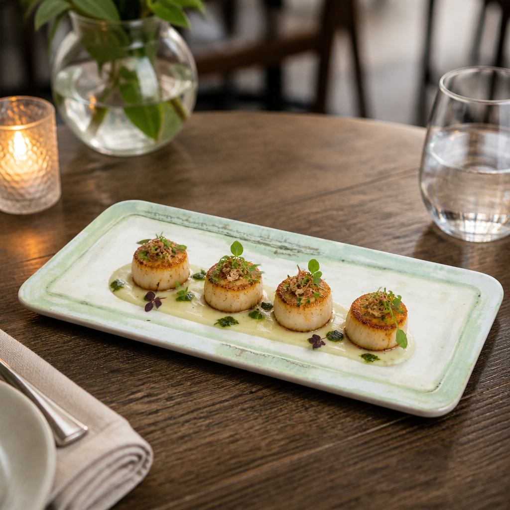 Flint Rectangular Plates x 346 156mm Ceramic for Professional Use (Pack of 6)