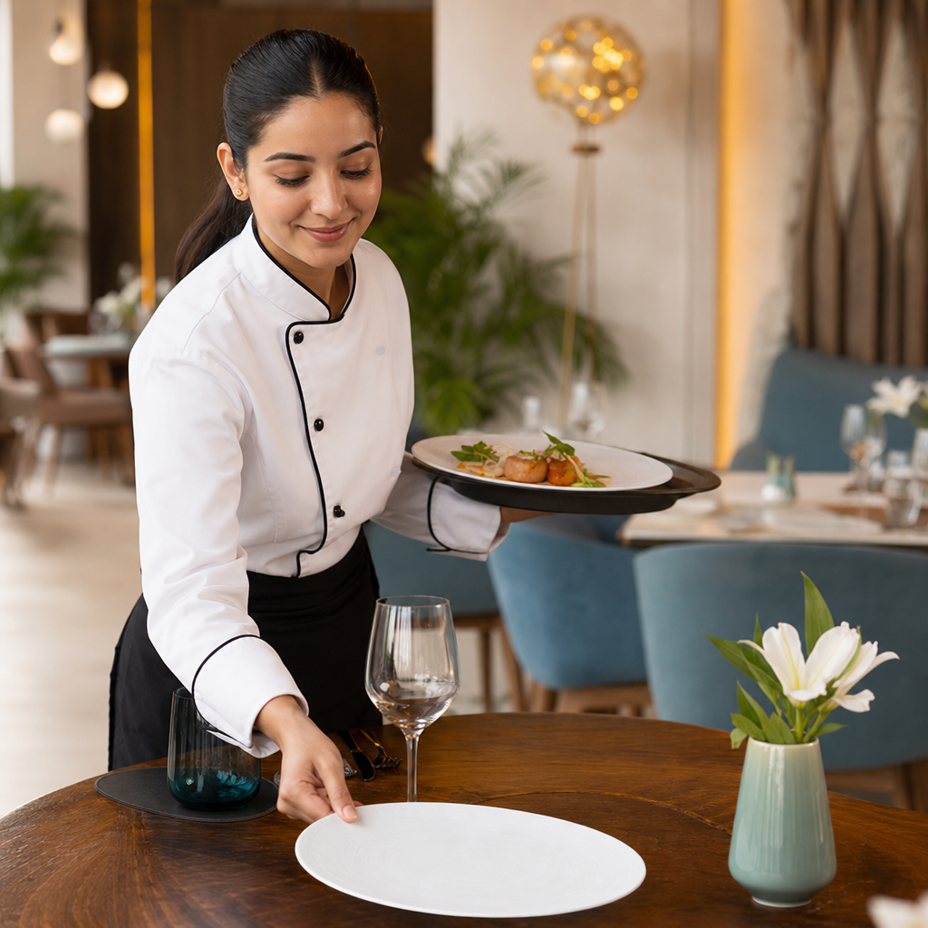 Plates 260mm Vitrified Ceramic for Restaurants (Pack of 12)