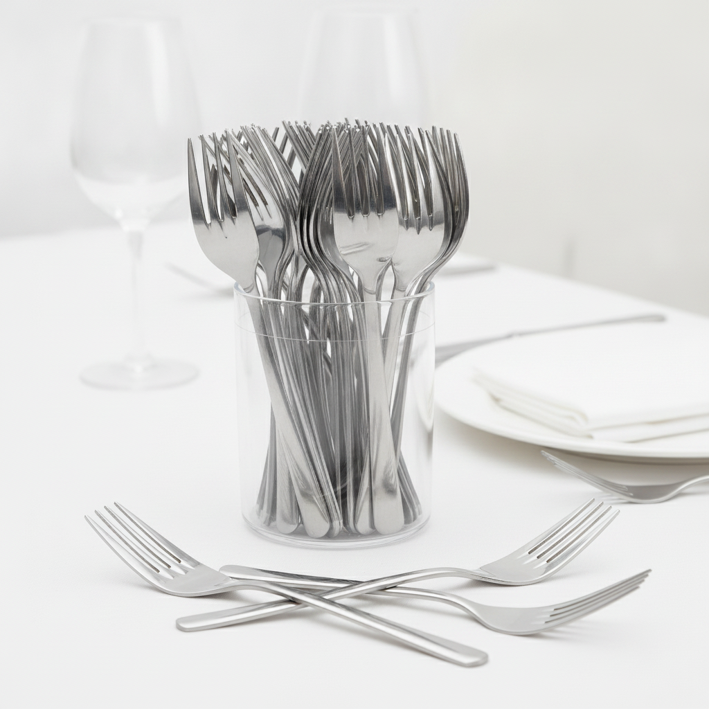 18/0 Stainless Steel Slim Table Forks 188mm for On-the-Go Dining (Pack of 240)