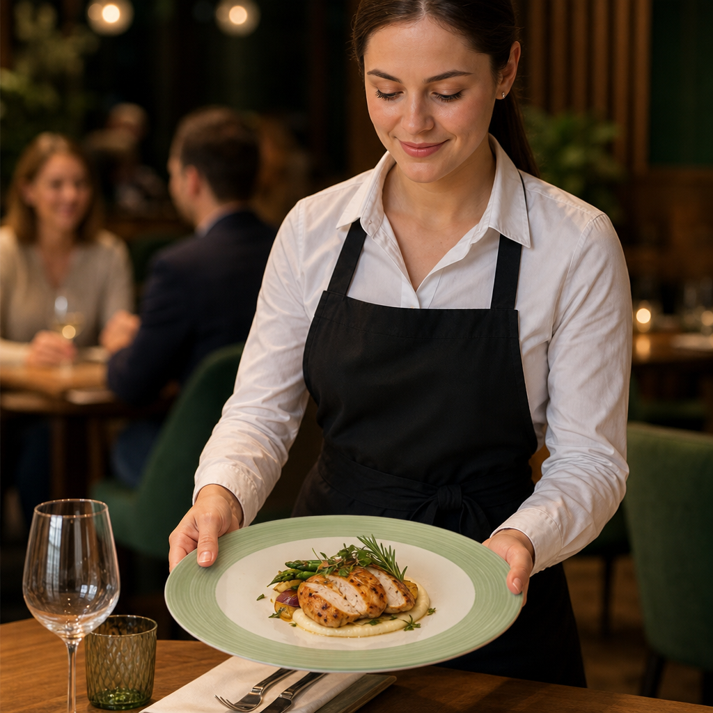 Slimline Plates 255mm Porcelain for Restaurants & Cafés (Pack of 24)