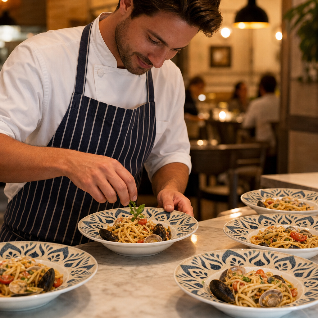 Pasta Bowls 265mm Porcelain for Restaurants & Catering (Pack of 6)