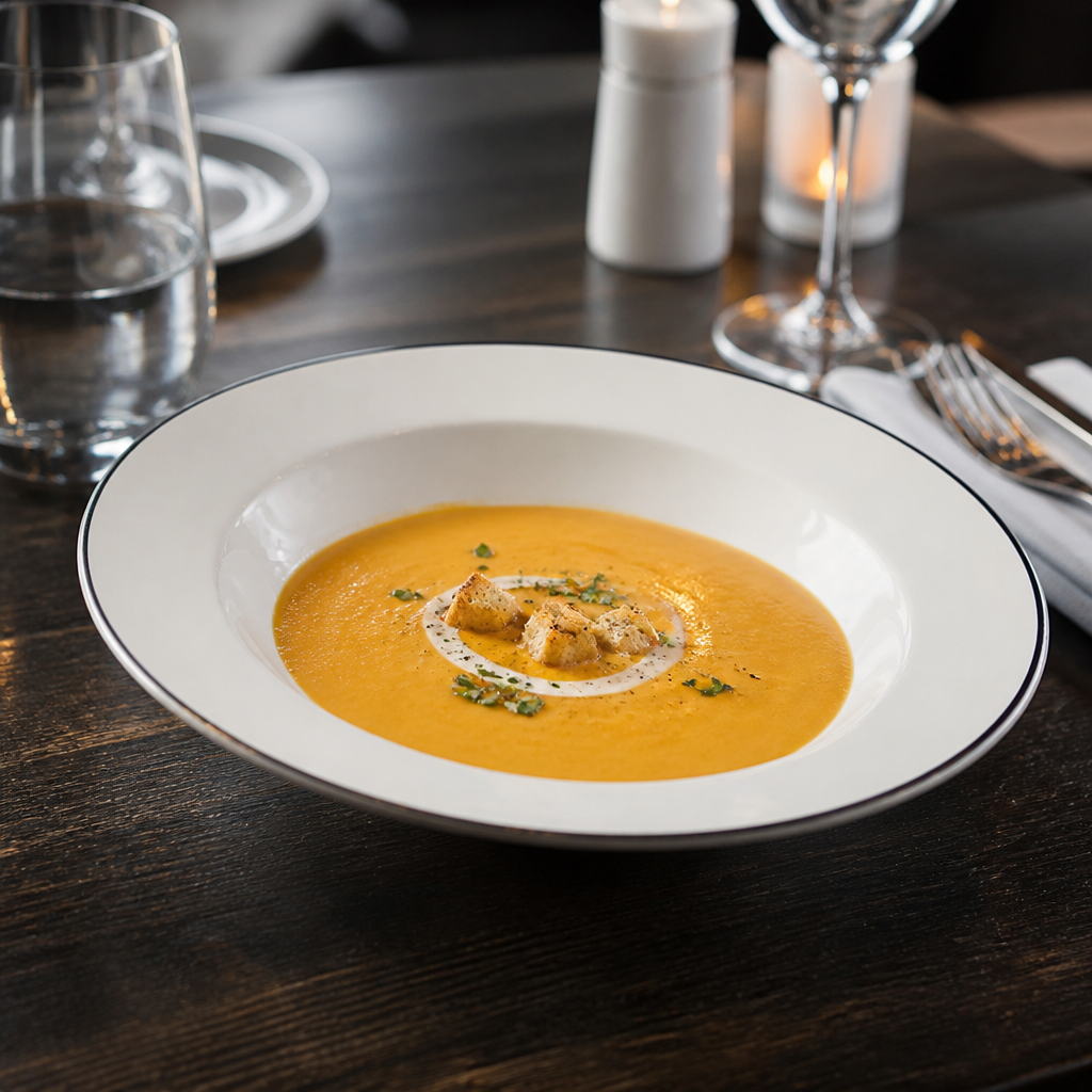 Porcelain Rimmed Soup Bowls 495ml for Catering Environments