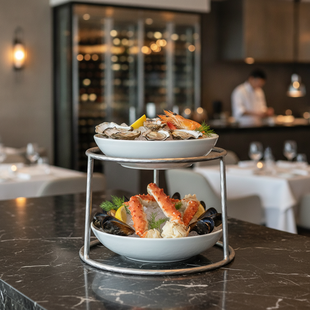Stainless Steel Seafood Tower Stand 180mm for Elegant Serving