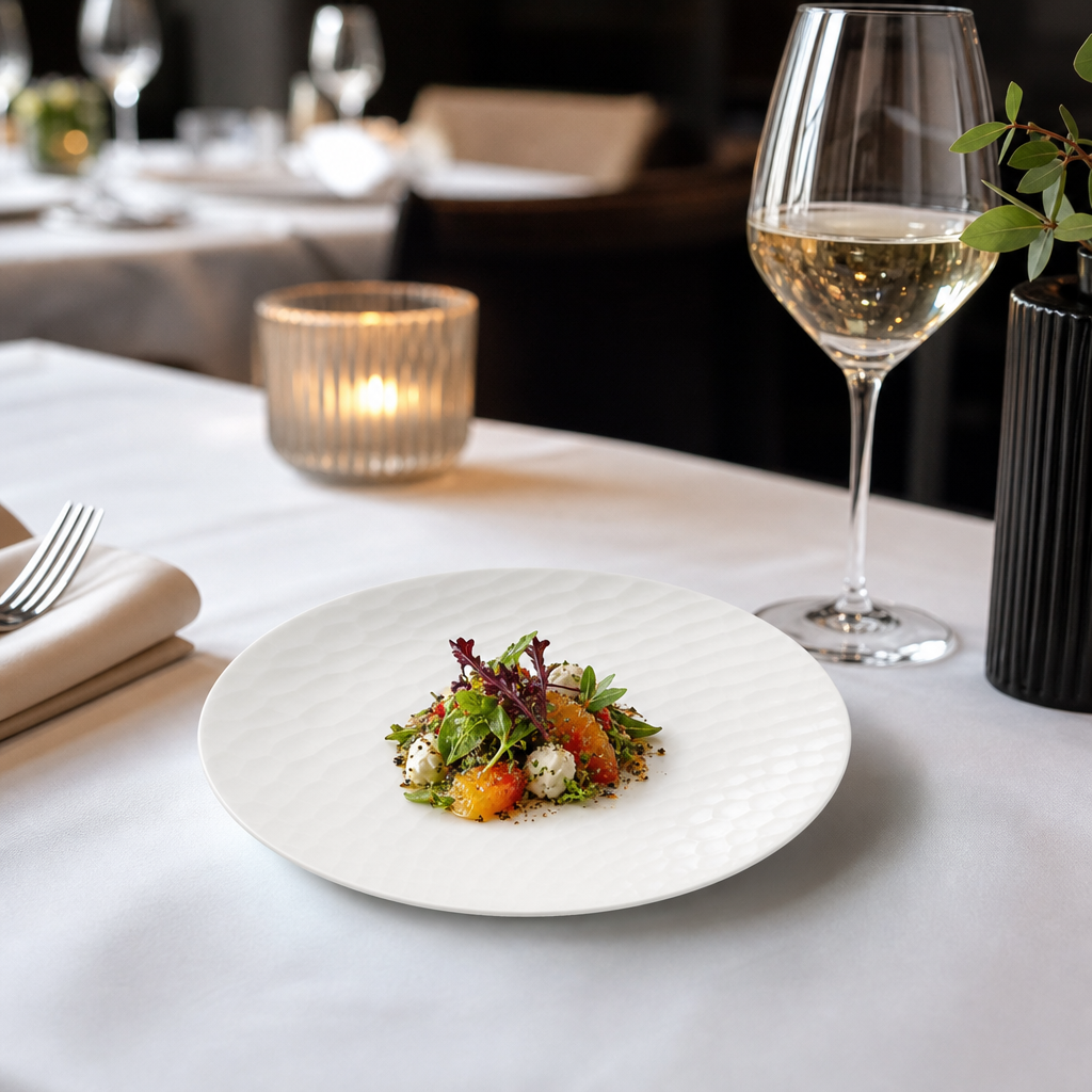 Gourmet Accent Plates 202.5mm Vitrified Ceramic for Hospitality Use (Pack of 24)