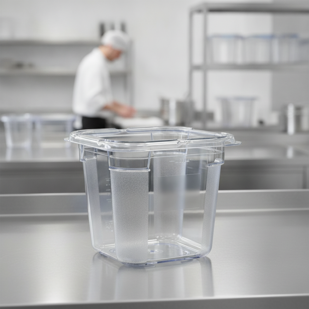 Plastic Food Storage Container 150mm for Food Preservation