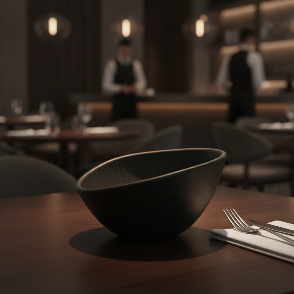 Melamine Black Bowl 300ml for Stylish Dining