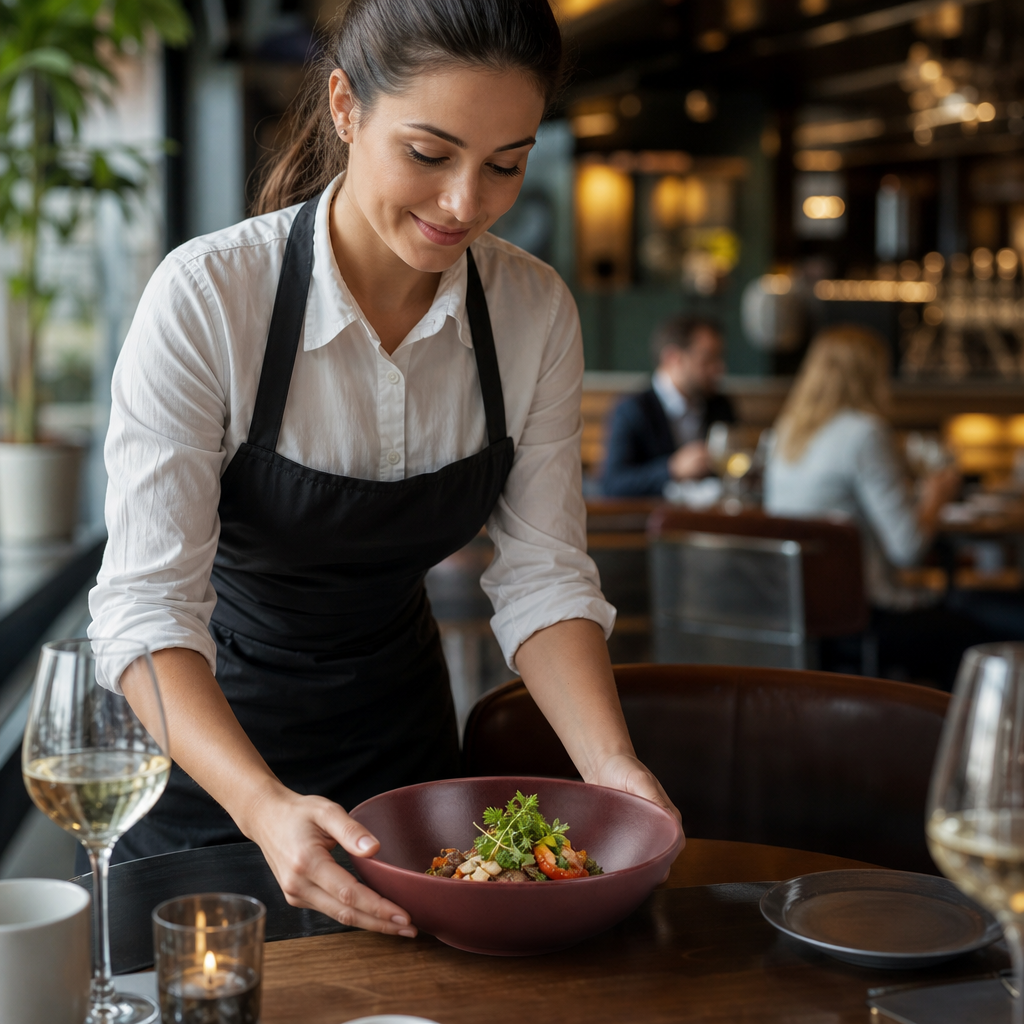 Deep Bowls 225mm Porcelain for Cafés & Gastropubs (Pack of 4)