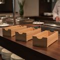 Solid Beech Wood Boxes 325x176mm for Buffet Displays (Pack of 4)