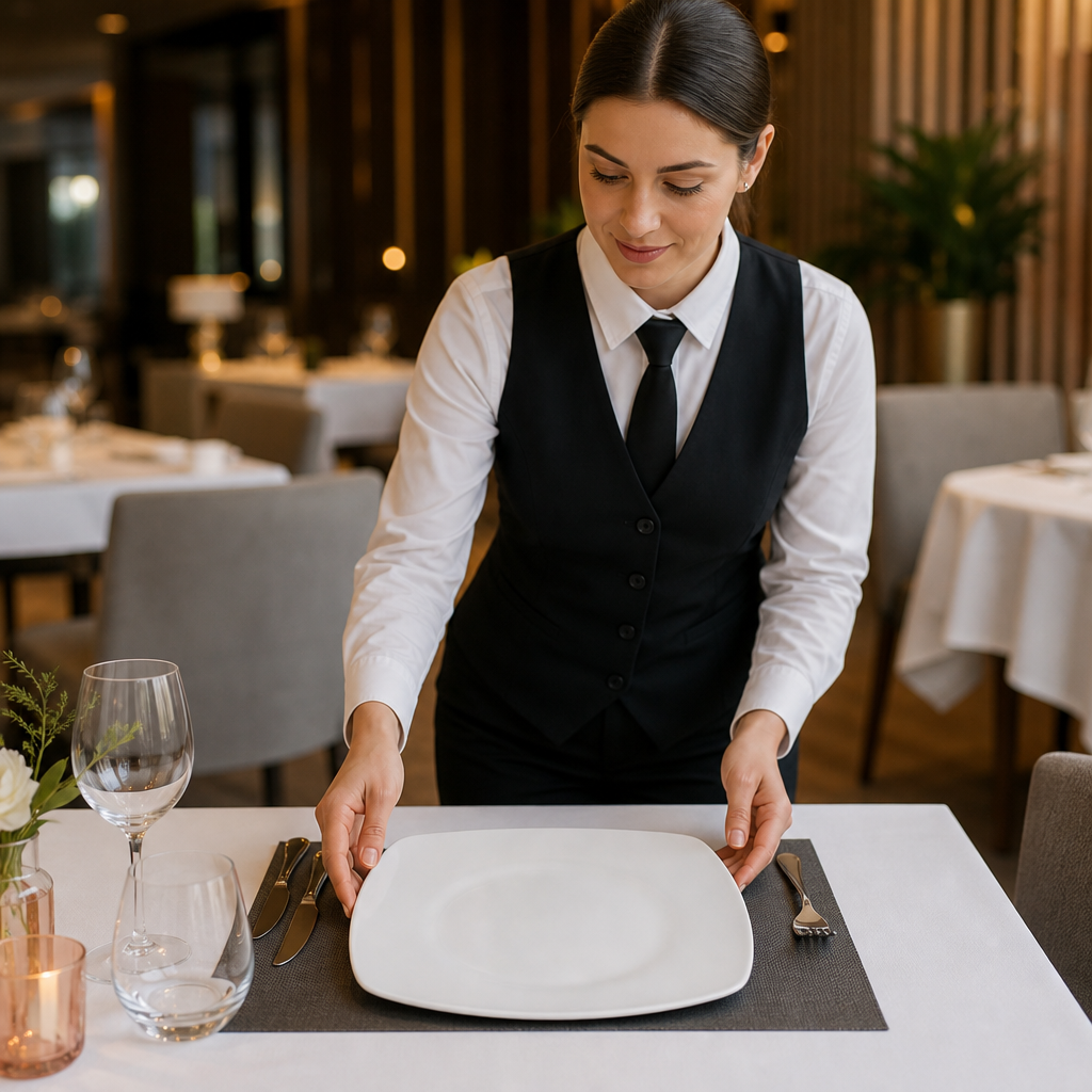 Rounded Square Plates 270mm Porcelain for Elegant Dining (Pack of 6)