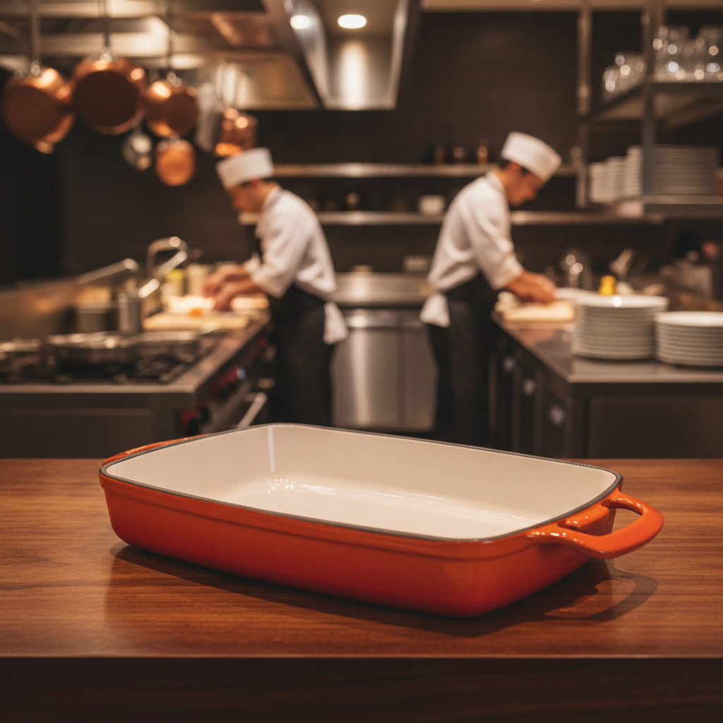 Cast Iron Casserole Dish 1.8L for Commercial Kitchens