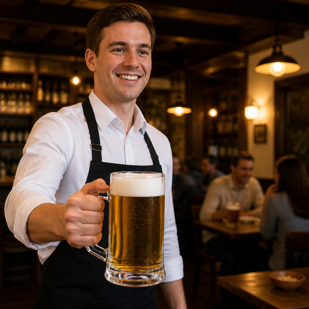 Glass Beer Tankards 660ml for Beer Service (Pack of 12)