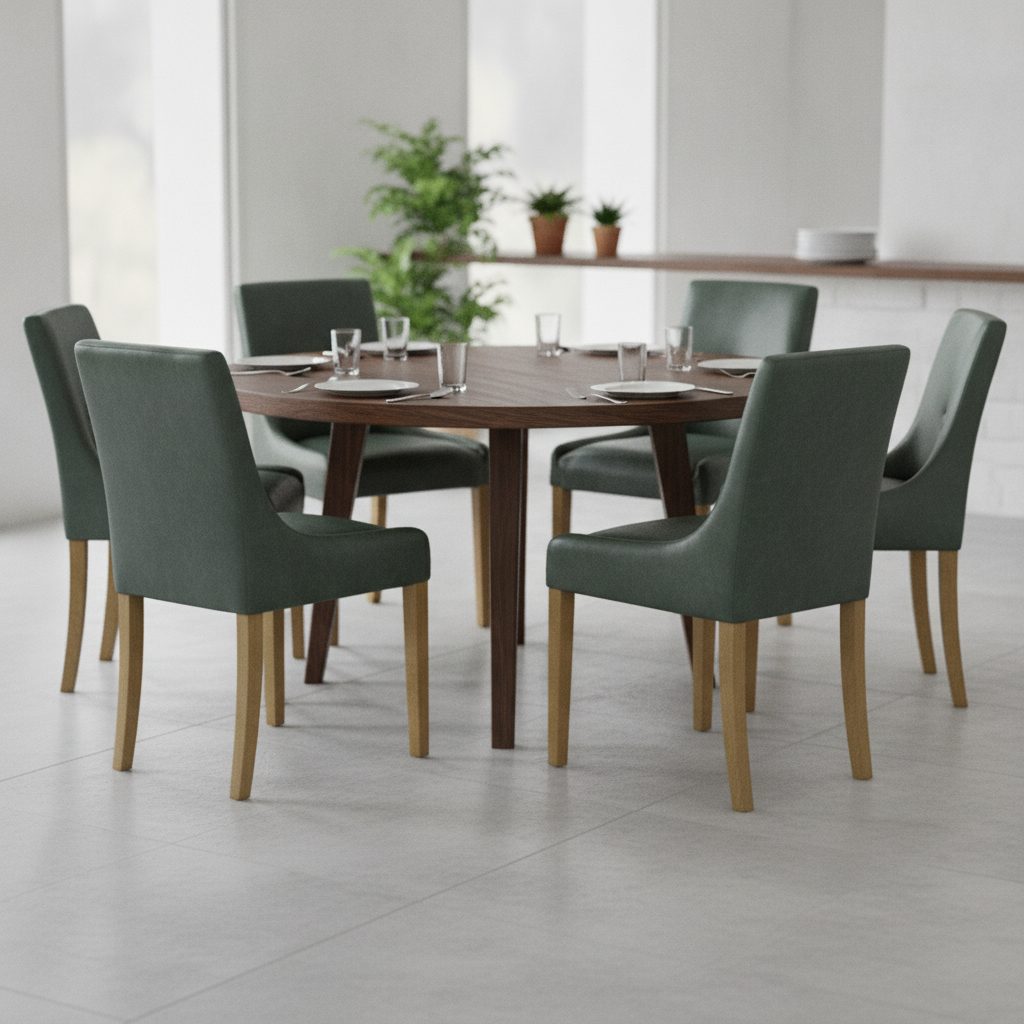 Rubber Wood Bath Dining Chair 870x460mm for Restaurants & Cafés (Pack of 6)