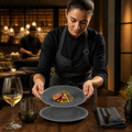 Coupe Plates 205mm Vitrified Stoneware for Elegant Dining (Pack of 6)