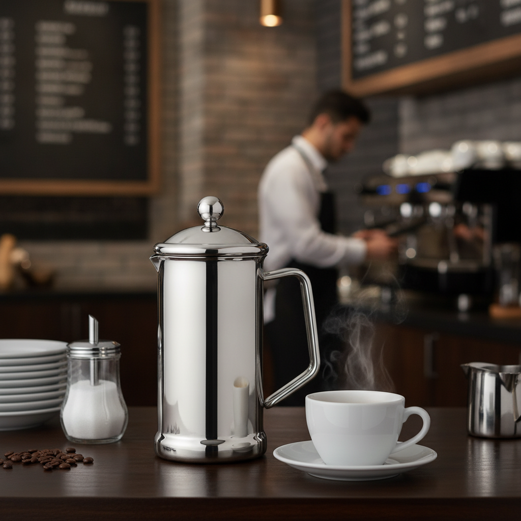 Stainless Steel Cafetiere 400ml for Home & Office