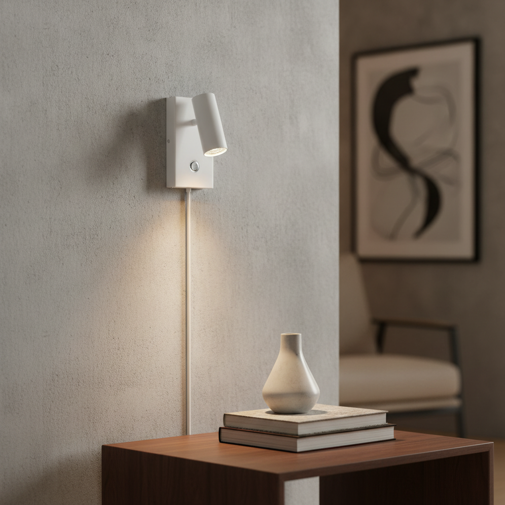 Metal Adjustable Wall Light with Touch Dimmer for Living Spaces