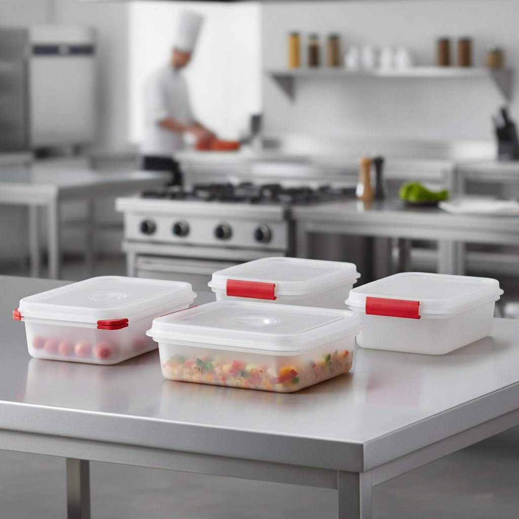 Polypropylene 1.8L Gastronorm Food Containers for Professional Kitchens (Pack of 4)
