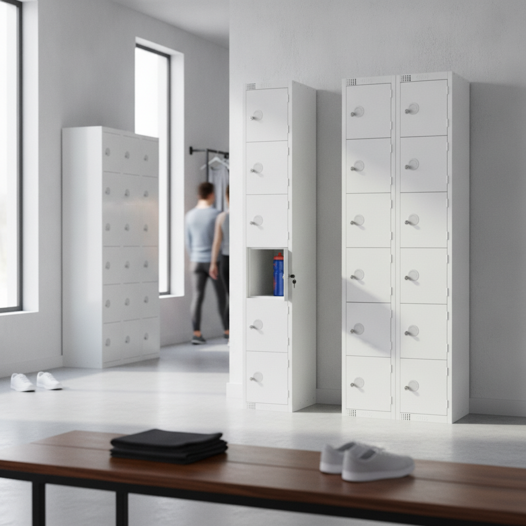 Powder Coated Steel Six Door Lockers for Personal Storage