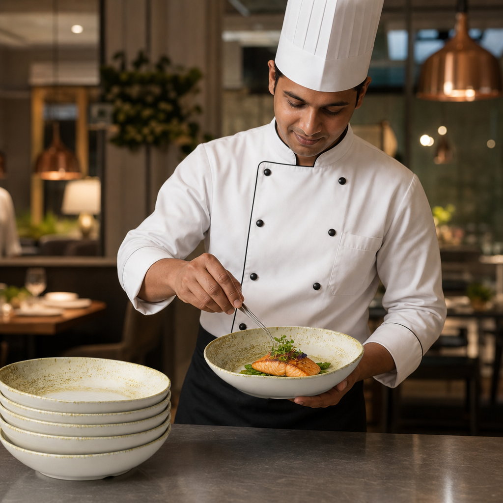Deep Bowls 250mm Vitrified Ceramic for Hospitality (Pack of 6)