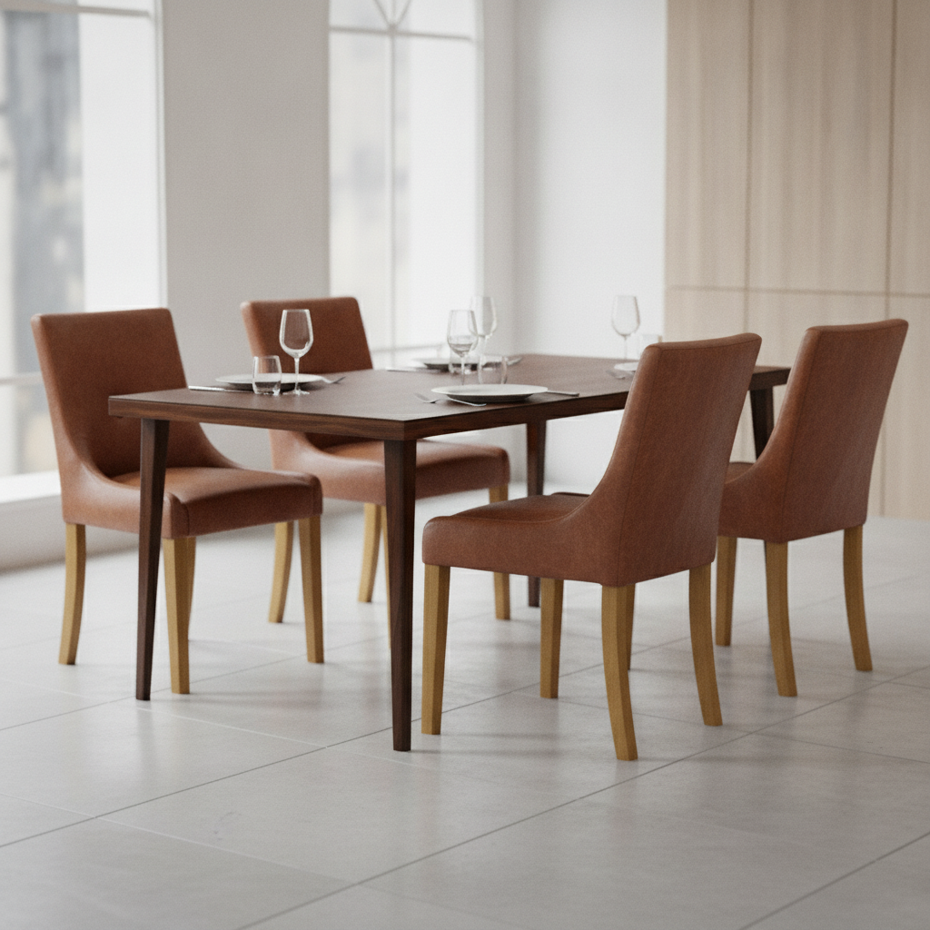 Rubber Wood Bath Dining Chair 870x460mm for Restaurants & Cafés (Pack of 6)