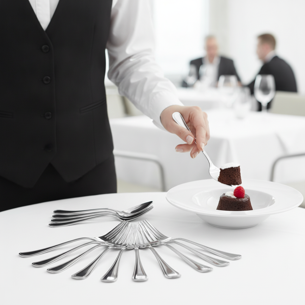 18/0 Stainless Steel Dessert Forks for Elegant Table Settings (Pack of 12)