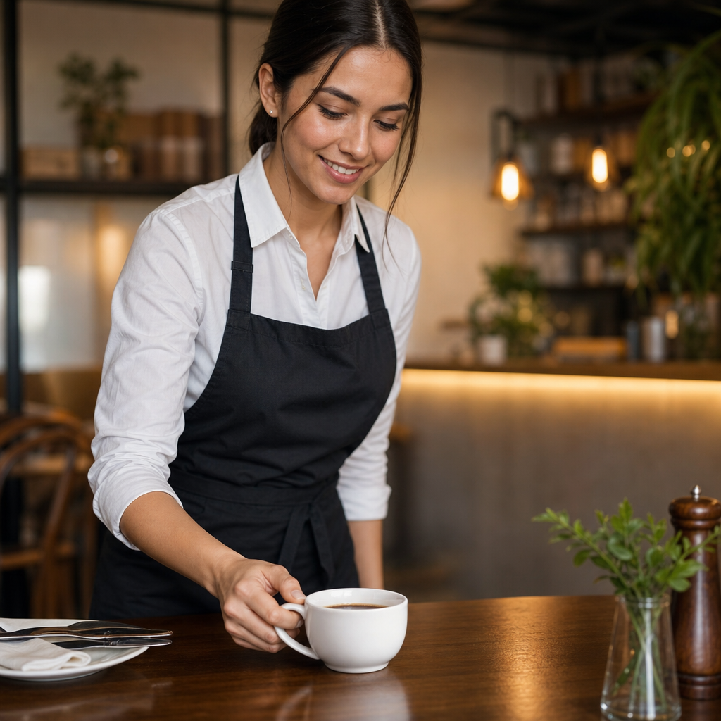 Stoneware Cafe Coffee Cups 230ml for Cafés & Restaurants (Pack of 12)