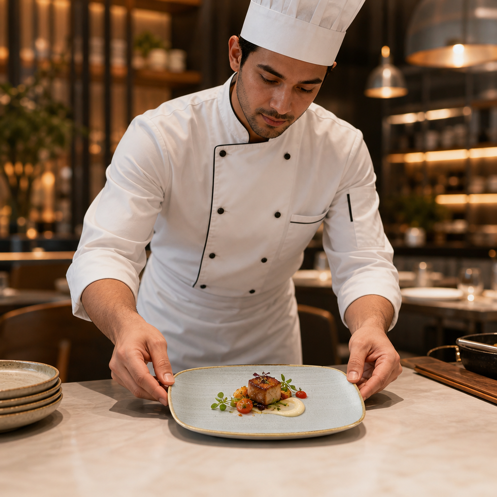 Oblong Chef's Plates 200mm Vitrified Ceramic for Restaurants (Pack of 12)