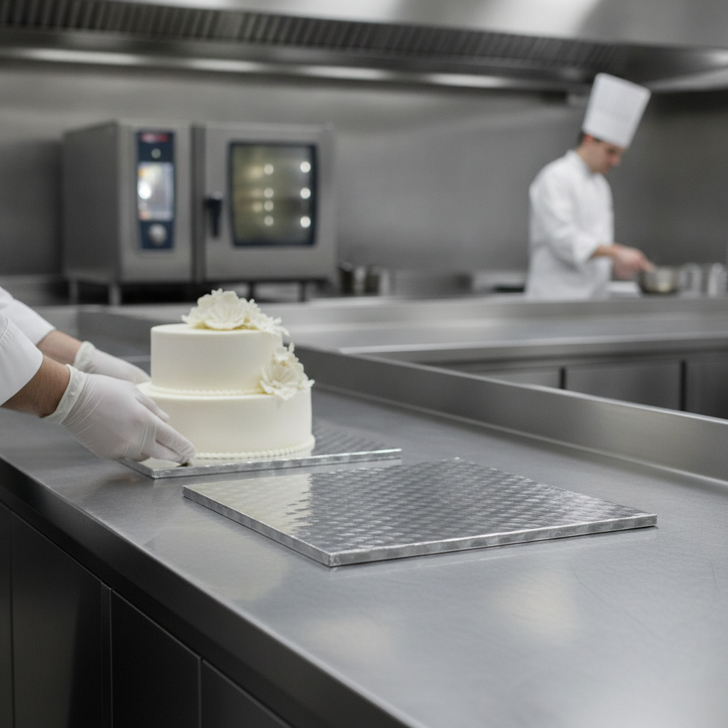 Foil Square Cake Board 12in for Professional Baking