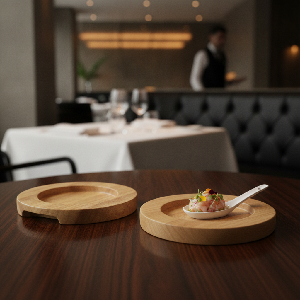Hevea Wood Serving Board 115mm for Table Service
