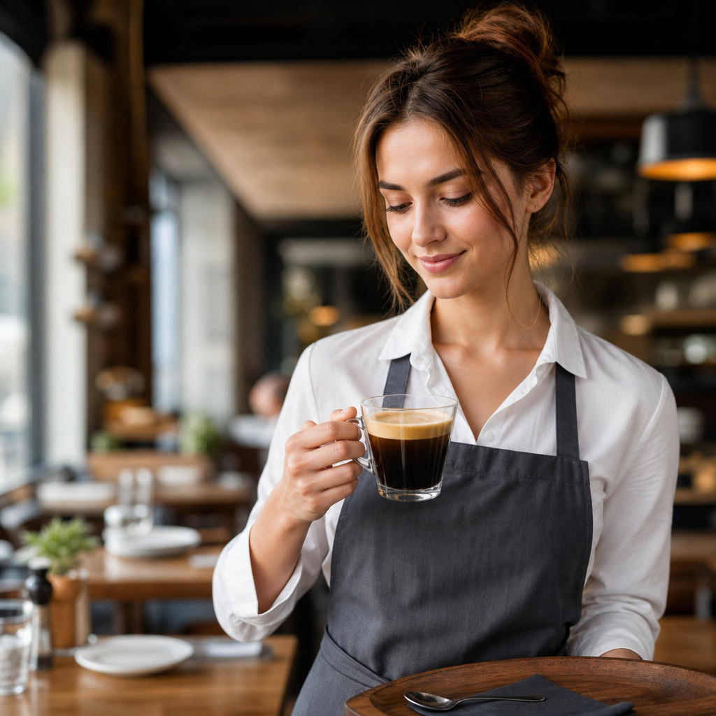 Glass Coffee Cups 220ml for Cafés & Restaurants (Pack of 6)