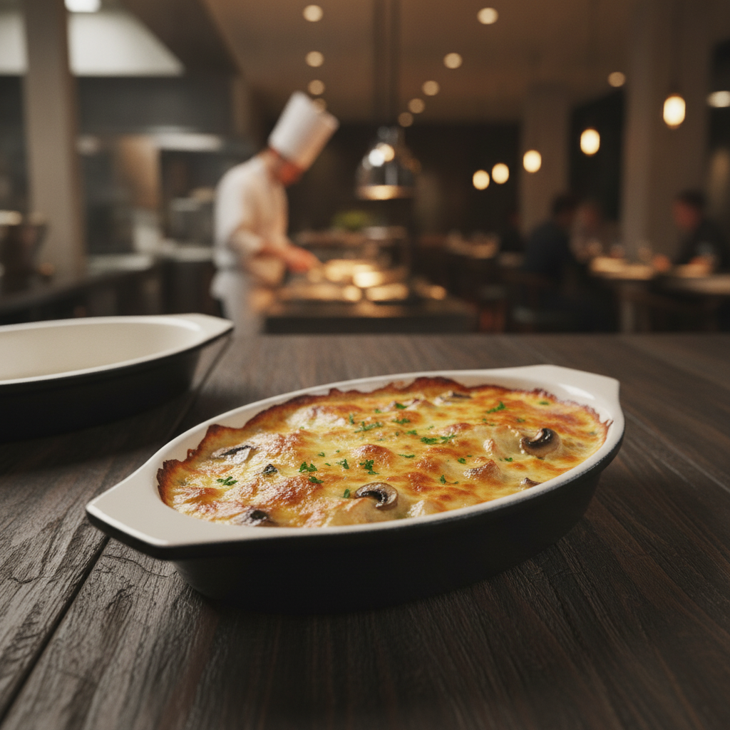 Cast Iron Oval Gratin Dish 650ml for Cooking & Baking
