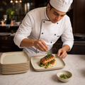 Square Plates 300x300mm Ceramic for Hospitality Settings (Pack of 6)