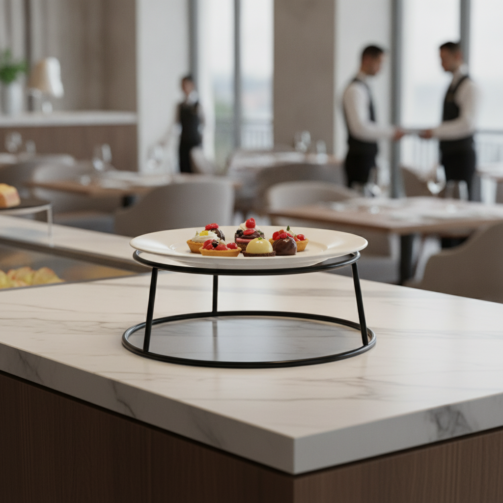 Powder Coated Steel Non-Slip Multi-Round Riser 230mm for Buffet Serveware
