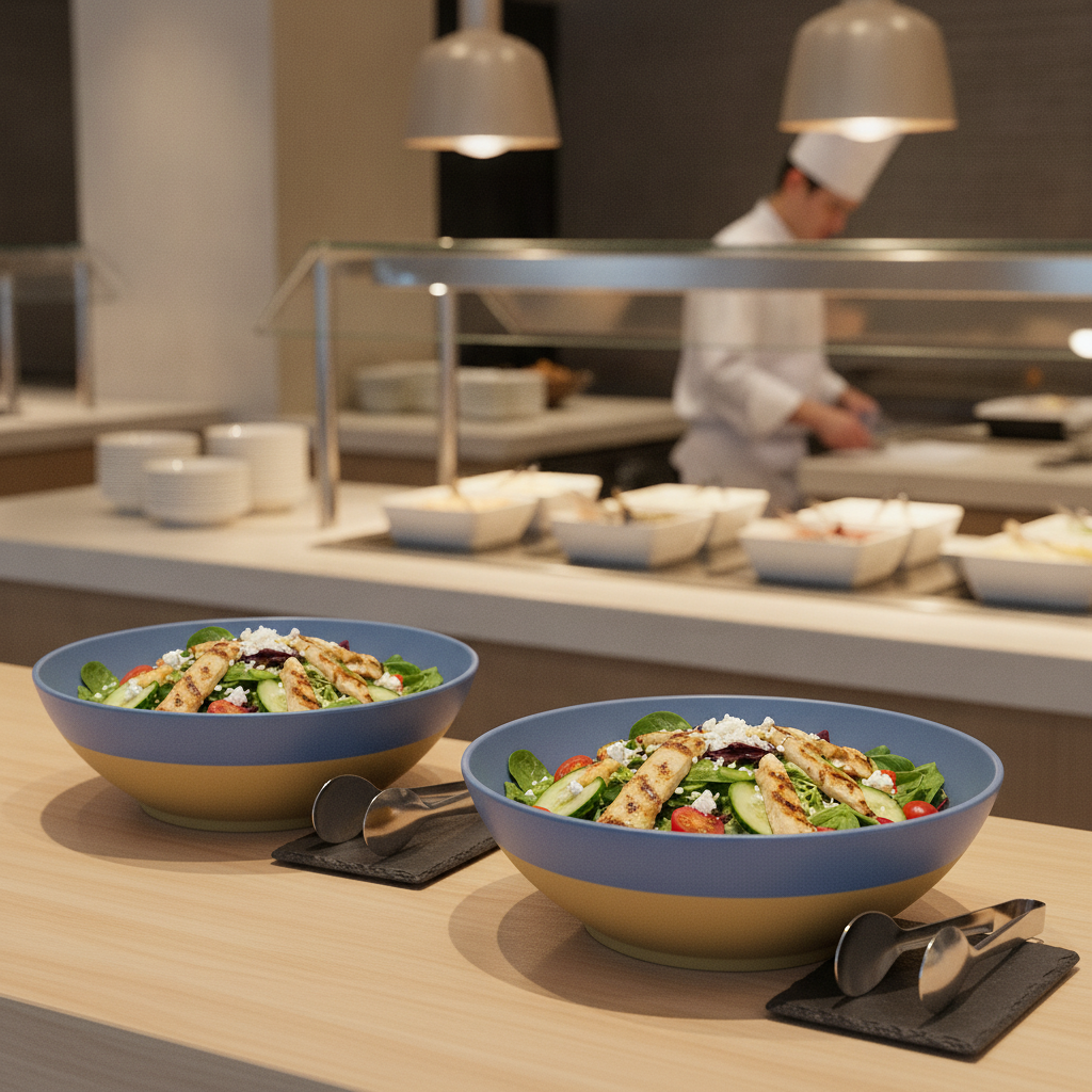 Melamine Deep Serving Bowl 360mm for Creative Buffet Presentations (Pack of 2)