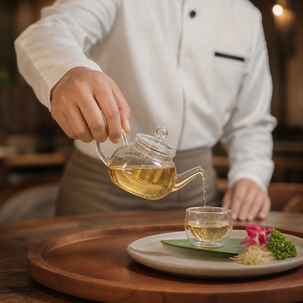 Clear Glass Teapot 80ml for Stylish Beverage Service