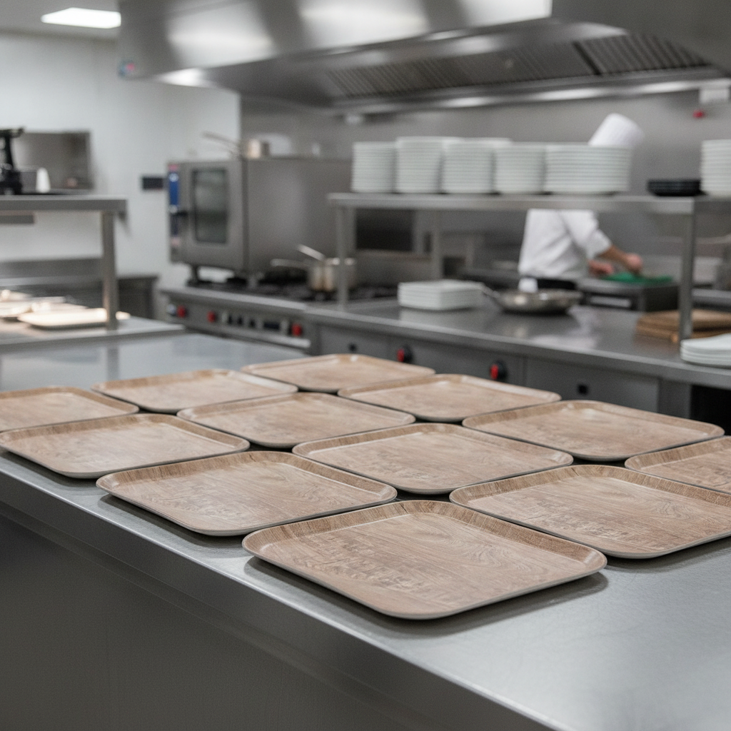 Polyester Rectangular Non-Slip Tray 330x430mm for Commercial Use (Pack of 12)