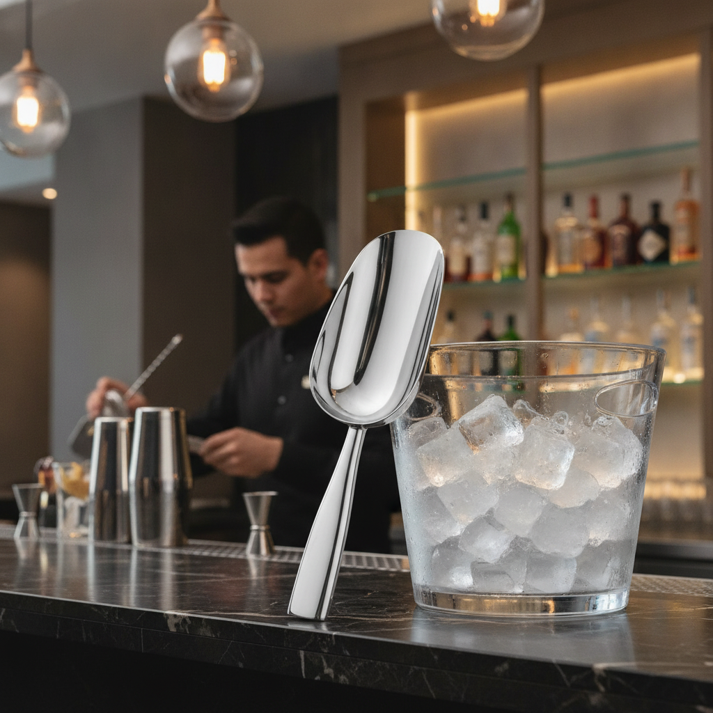 Stainless Steel Ice Scoop 216mm for Bars & Pubs (Pack of 12)